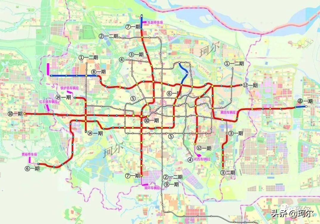 郑州地铁7号线最新线路图