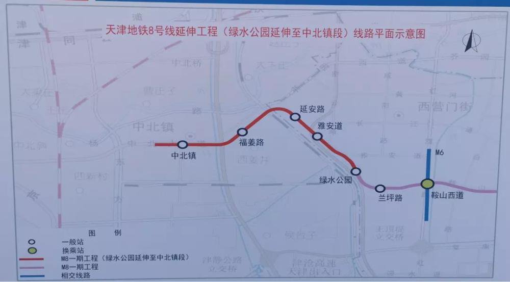 天津地铁8号线最新线路图
